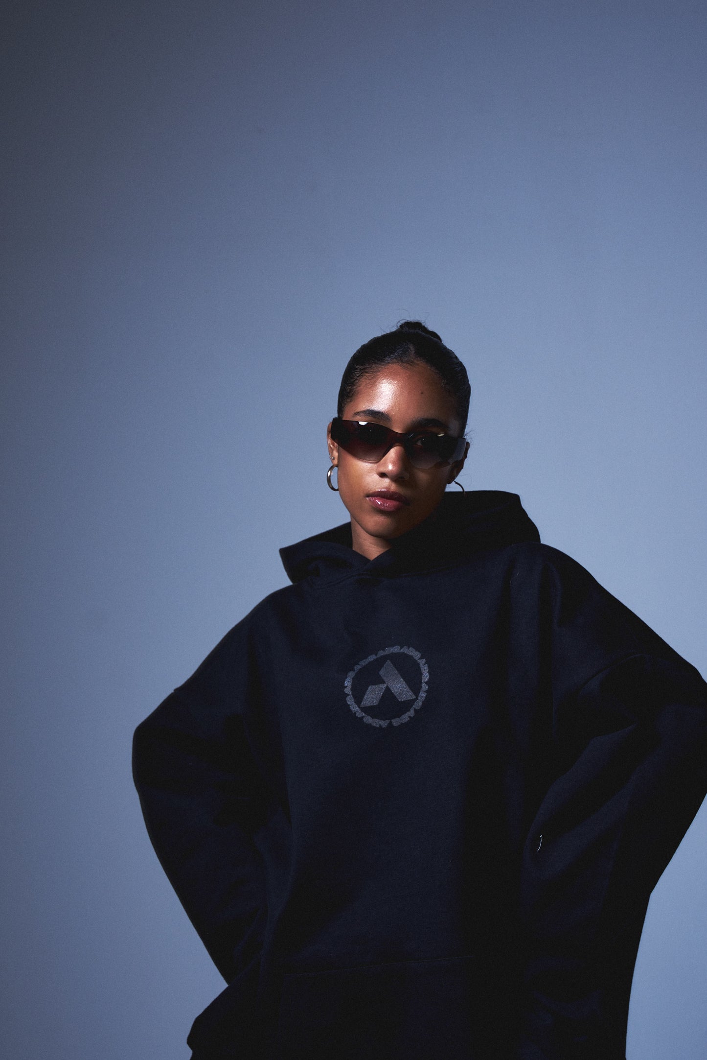 Black 'ADG Logo' hoodie